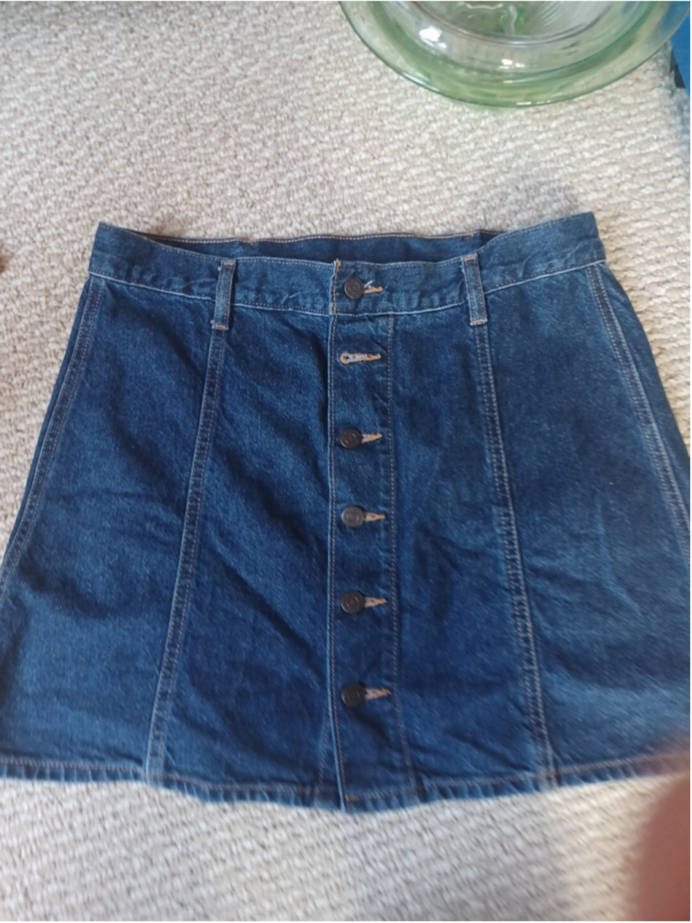 Levi's Denim Skirt 31 Button Up